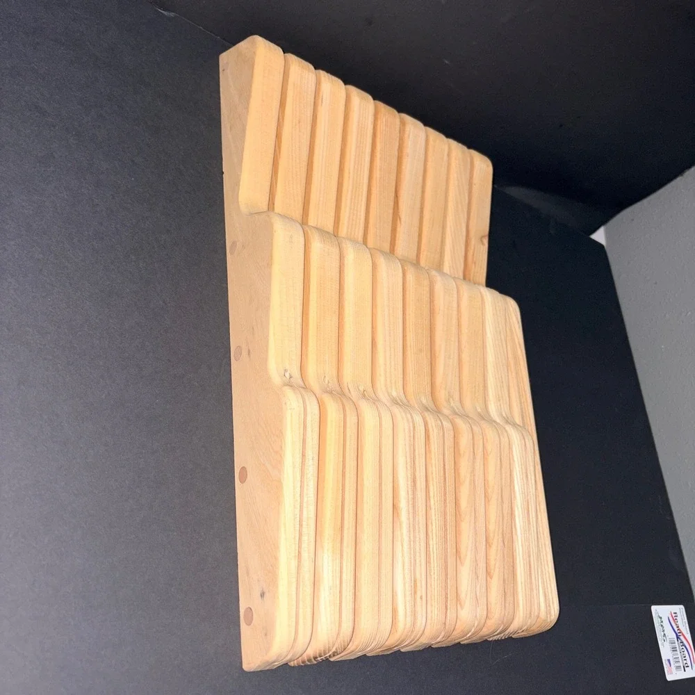 J.K. Adam's Co 15 Slots & 1 Honing Slot In-Drawer Solid Wood Knife Block Holder
